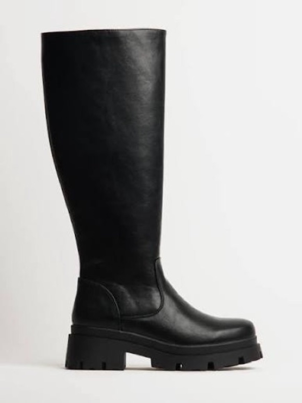 Chunky Platform Over-the-Knee Boots in Black - Picture 1 of 3